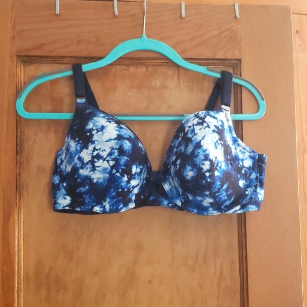 Torrid Blue Tie-Dye Underwire Tshirt Bra